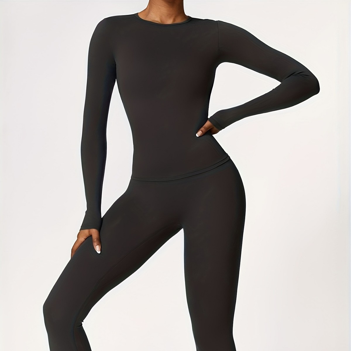 Pilates & Yoga Reversible Mockneck Sweatshirt - Tight-fitting yoga suit slim long-sleeved outdoor