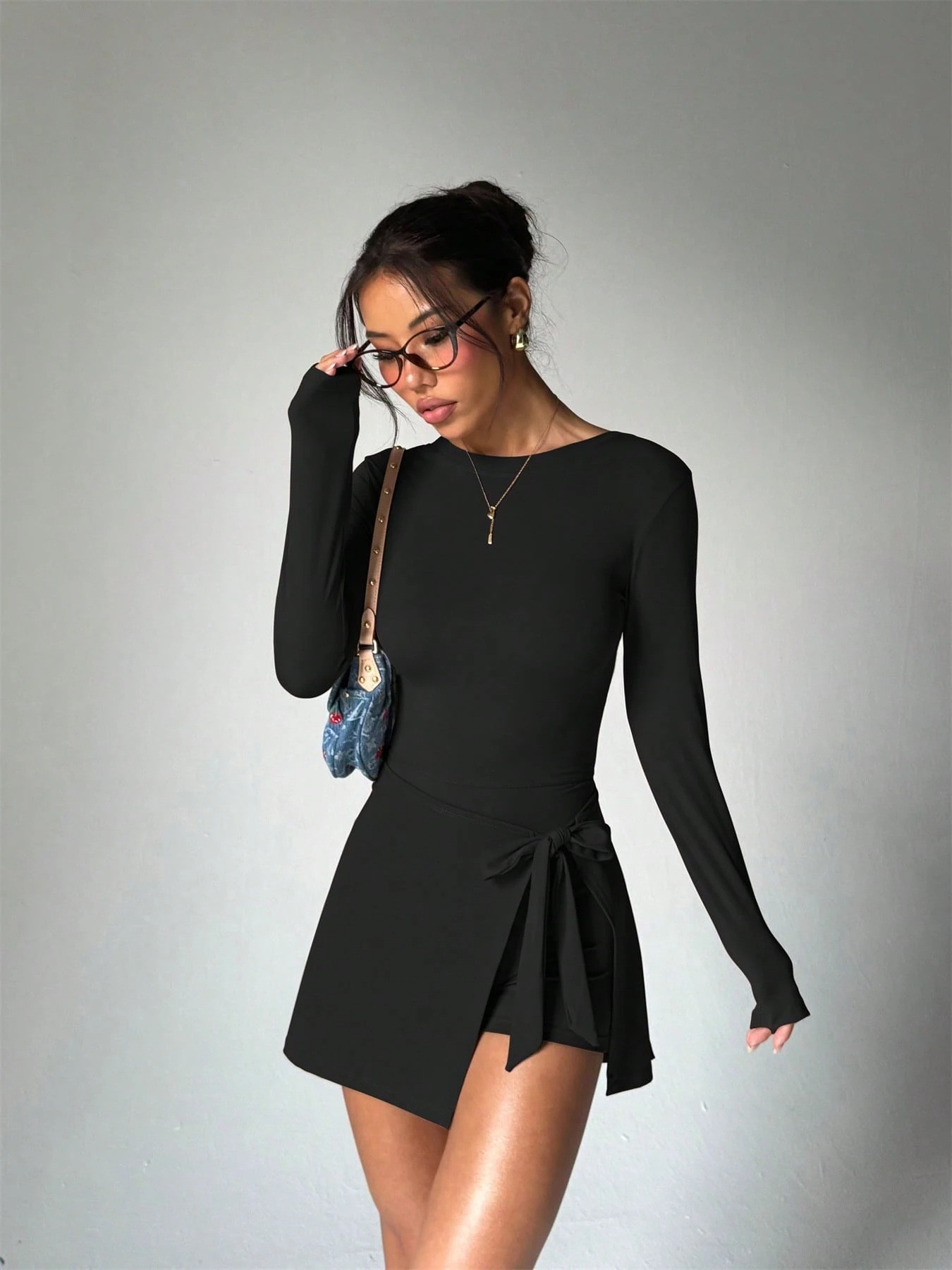 Pilates Yoga Set - Solid Color Long Sleeved Slim Fit