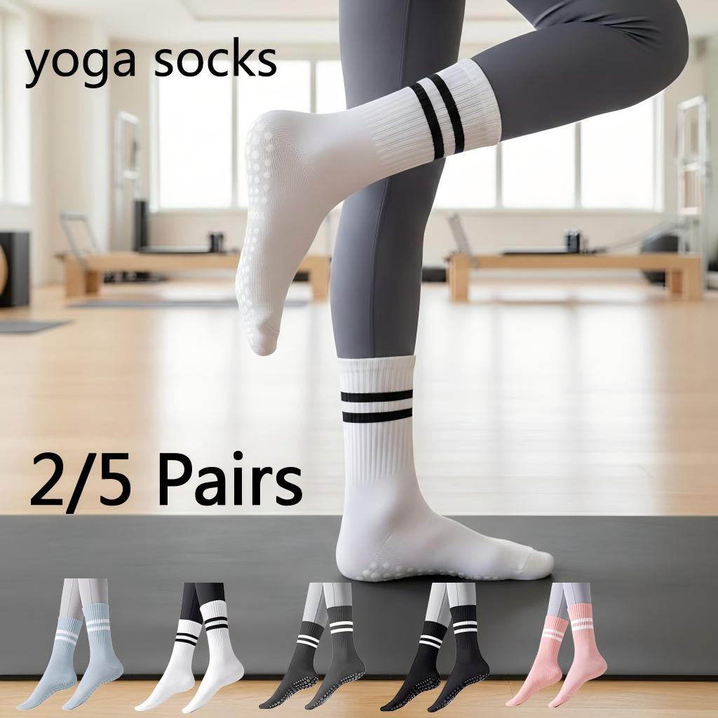 Pilates Yoga Set - Women Non Slip Yoga Socks, Grippy
