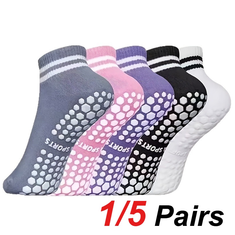 Pilates & Yoga Reversible Mockneck Sweatshirt - 1/5 Pair Women's Silicone Anti Slip