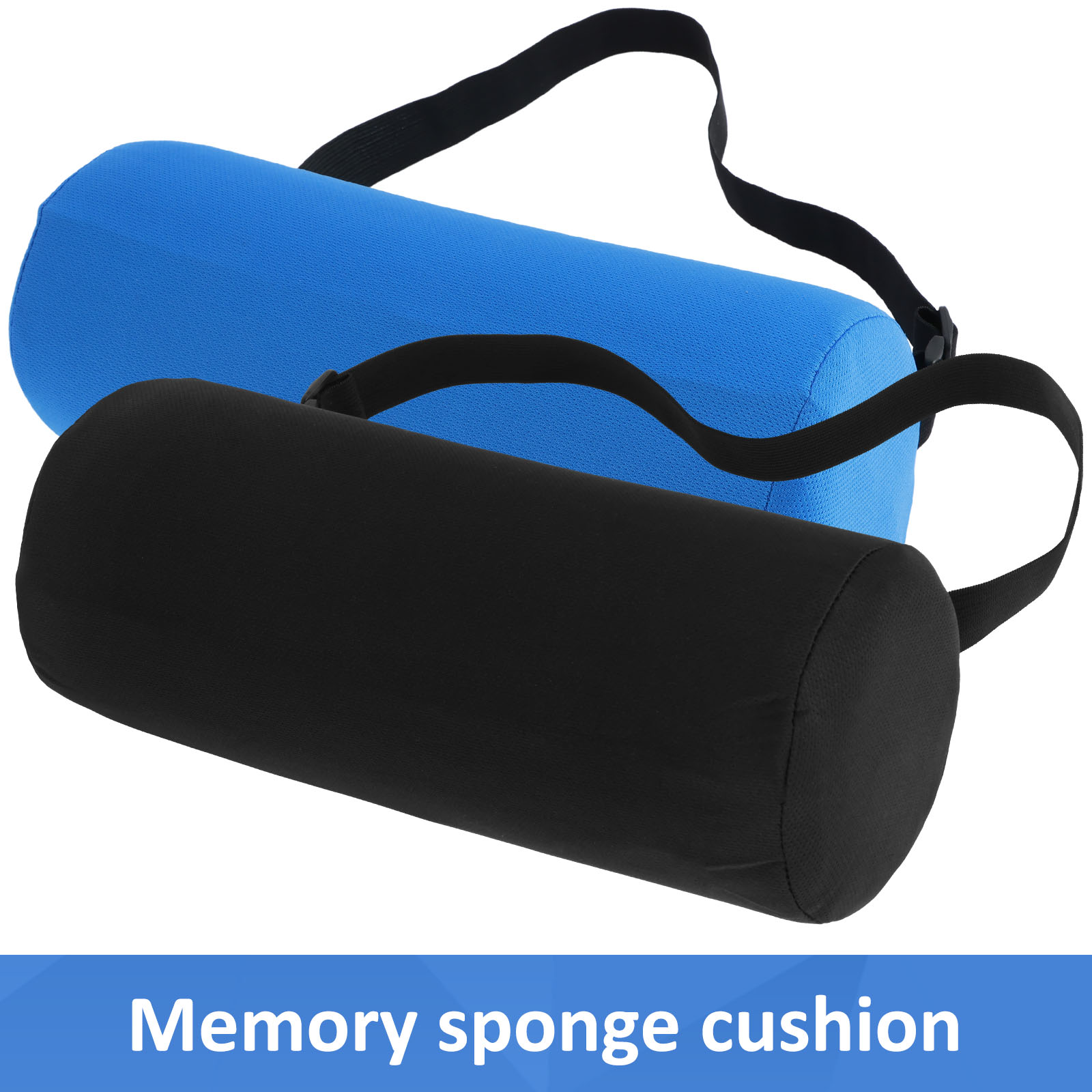 Bolster Cushion Round - Round Lumbar Support Roll Memory Foam