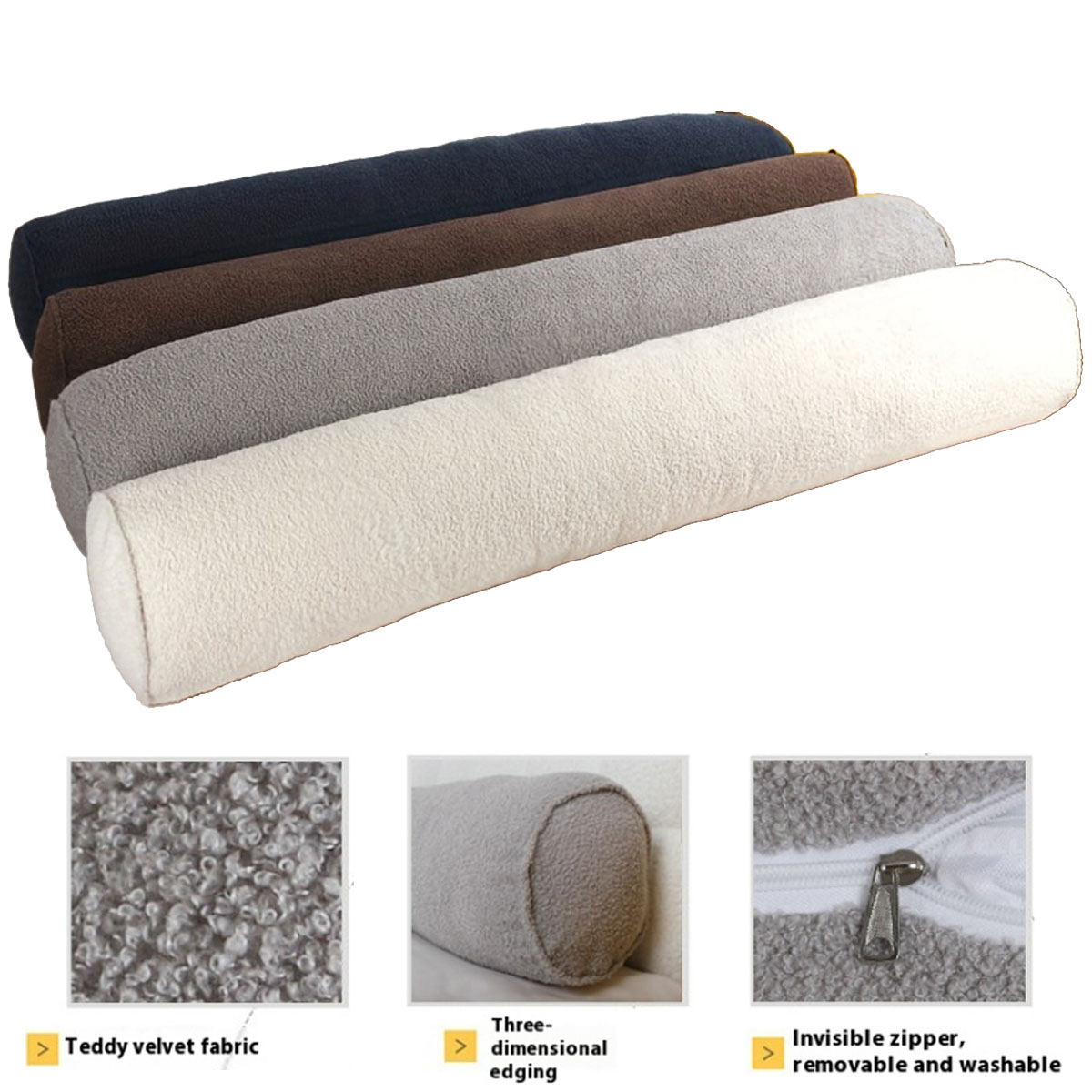 Bolster Cushion Round - Round Bolster Pillowcase Long Body Support