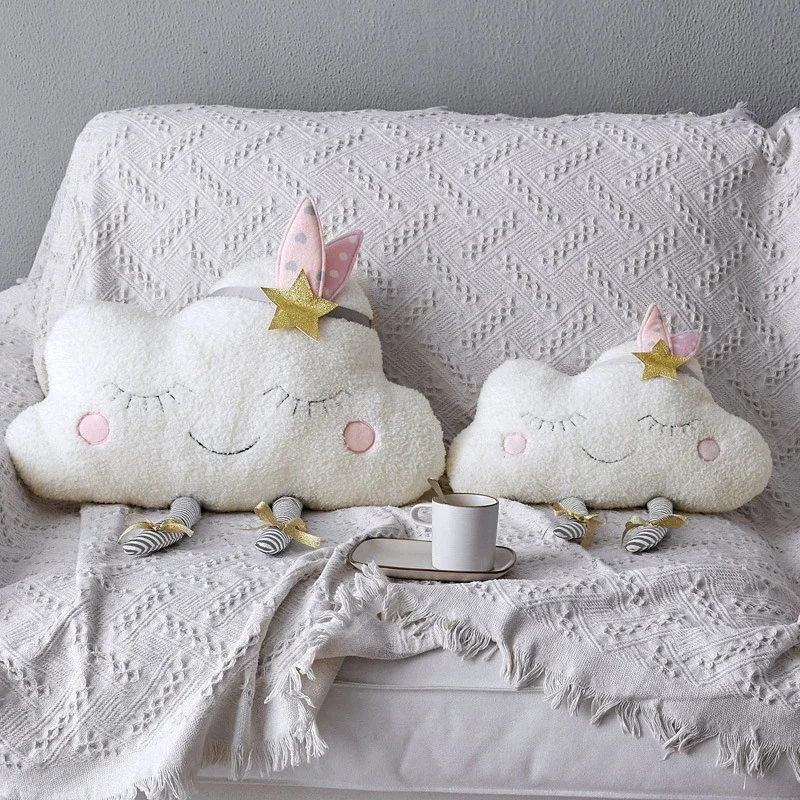 Cloud Plush Toy Decorative Cus - Bolster Cushion Round ulasan dan harga