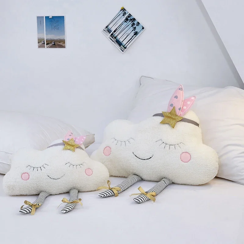 Cloud Plush Toy Decorative Cus - Bolster Cushion Round ulasan dan harga