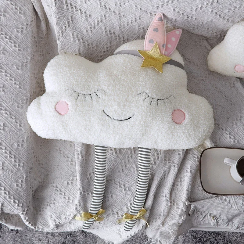 Cloud Plush Toy Decorative Cus - Bolster Cushion Round ulasan dan harga