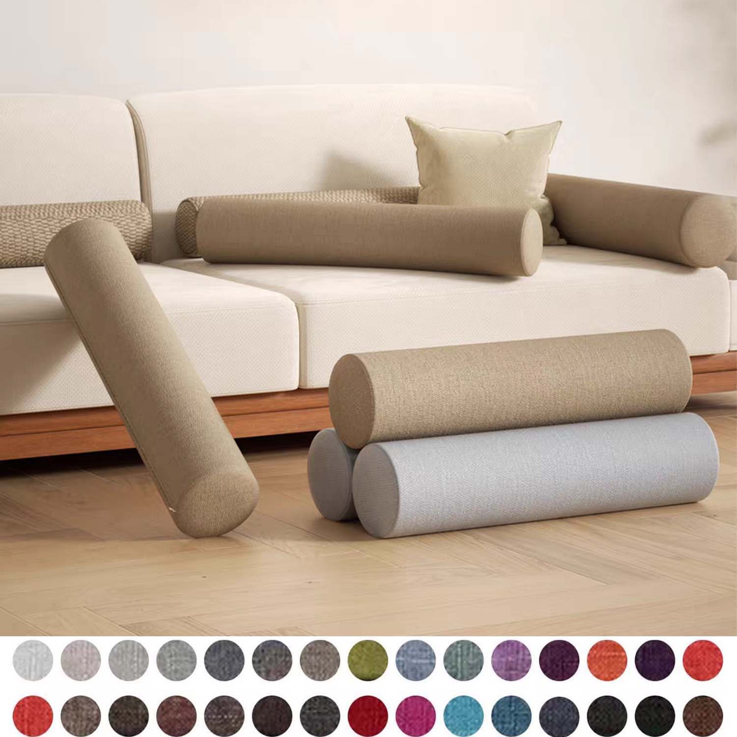Foam Roll Pillow for Knee/Leg/ - Bolster Cushion Round ulasan dan harga