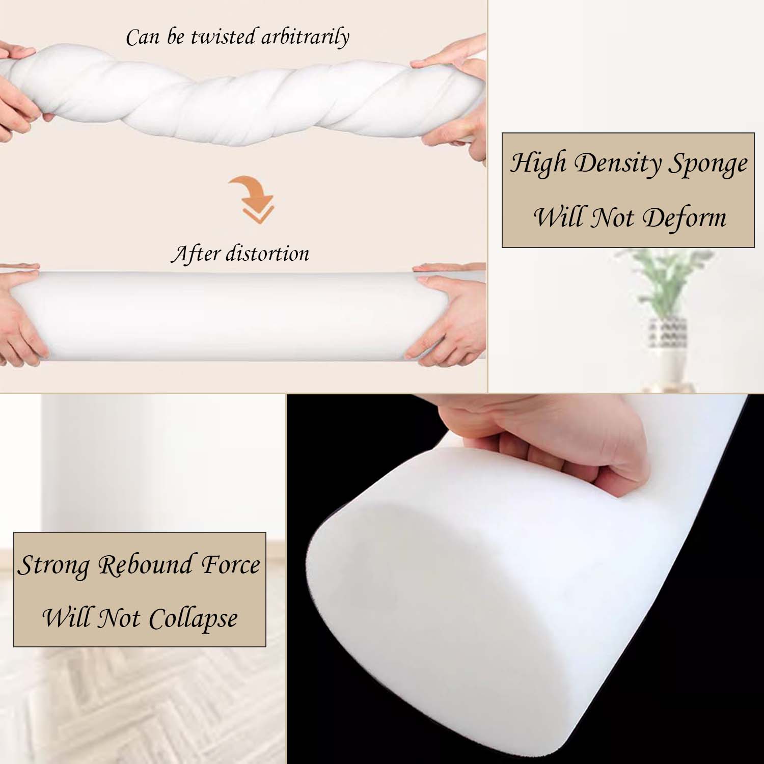 Foam Roll Pillow for Knee/Leg/ - Bolster Cushion Round ulasan dan harga