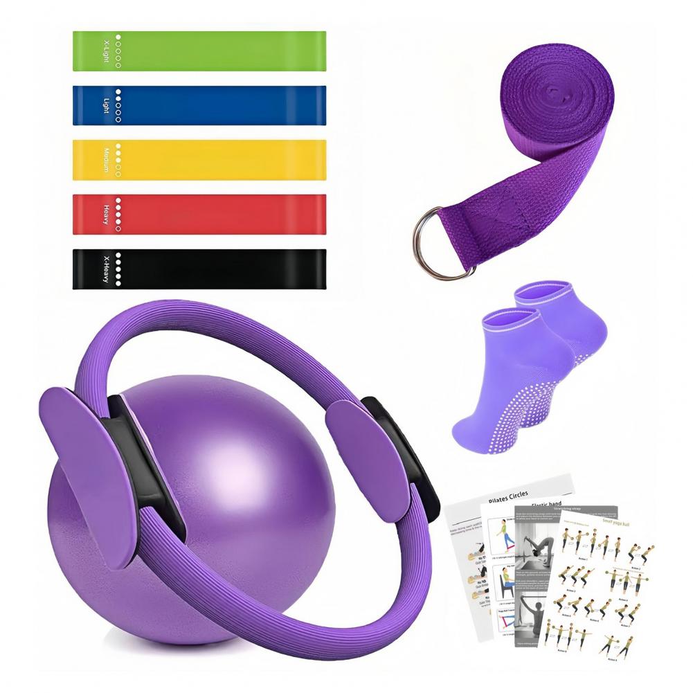 9Pcs/Set Yoga Fitness Kit with - Pilates Yoga Kit ulasan dan harga