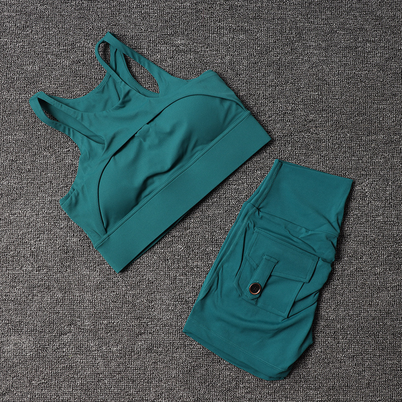 Fitness Shorts Yoga Sets Women - Pilates Yoga Set ulasan dan harga