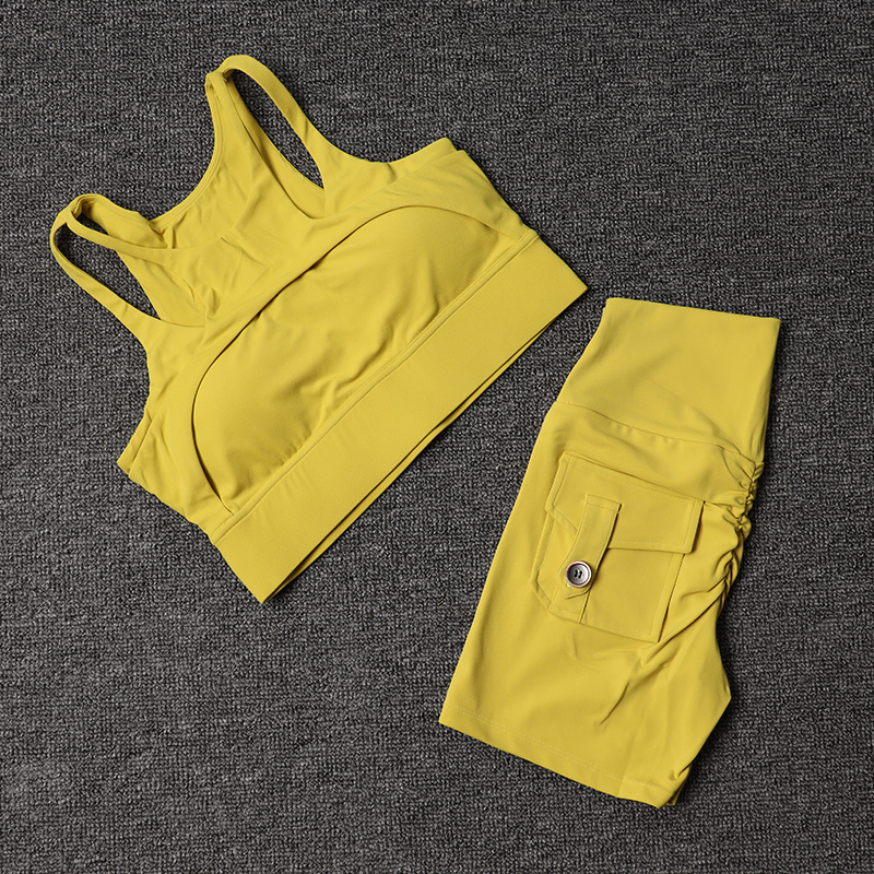 Fitness Shorts Yoga Sets Women - Pilates Yoga Set ulasan dan harga