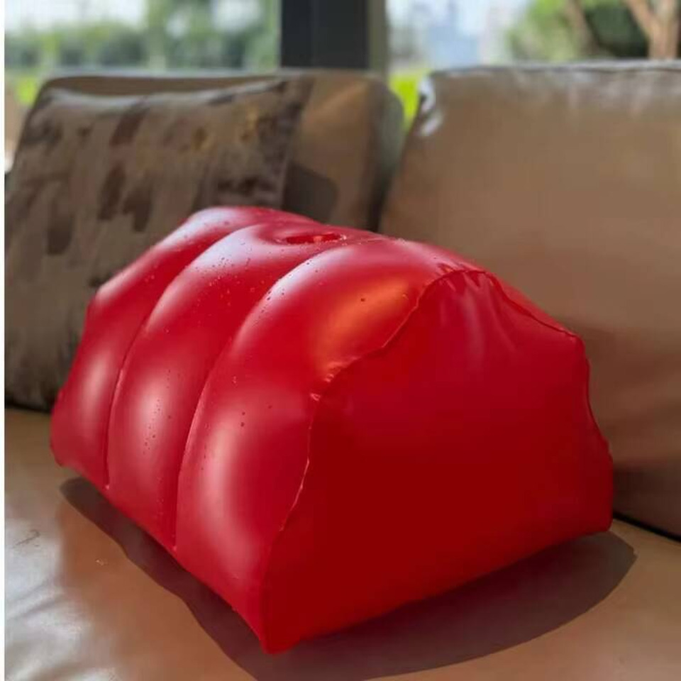 PU Leather Inflatable Pillow H - Bolster Cushion Round ulasan dan harga