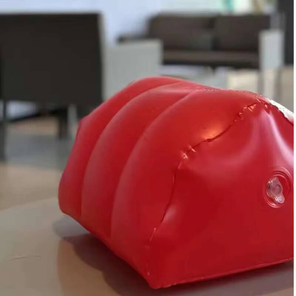 PU Leather Inflatable Pillow H - Bolster Cushion Round ulasan dan harga