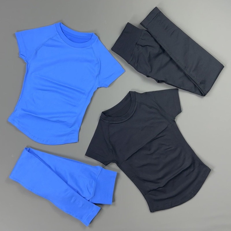 2Piece Gym Set Women Raglan Sh - Pilates Yoga Legging ulasan dan harga