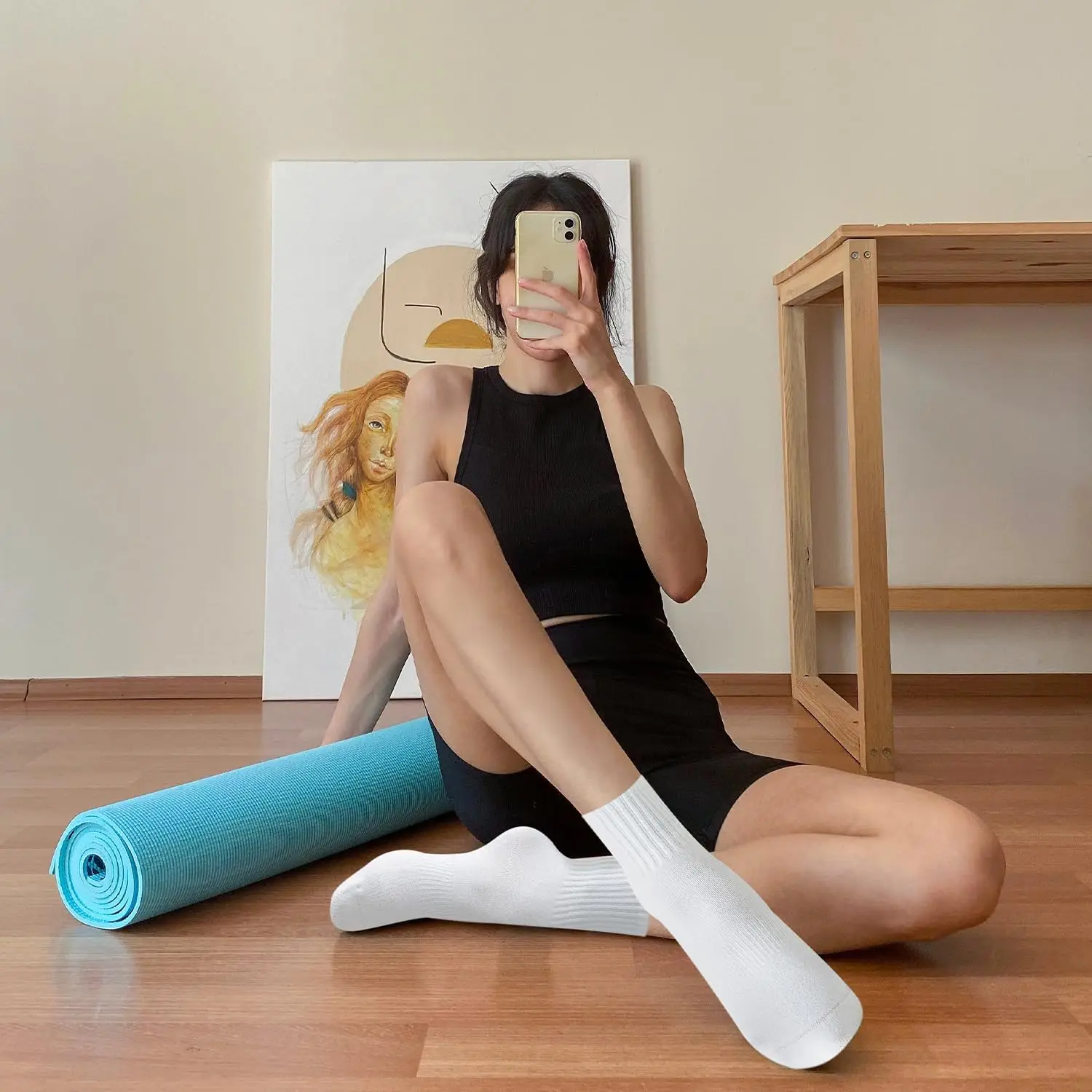 4 pairs of women's yoga socks, - Pilates & Yoga Reversible Mockneck Sweatshirt ulasan dan harga