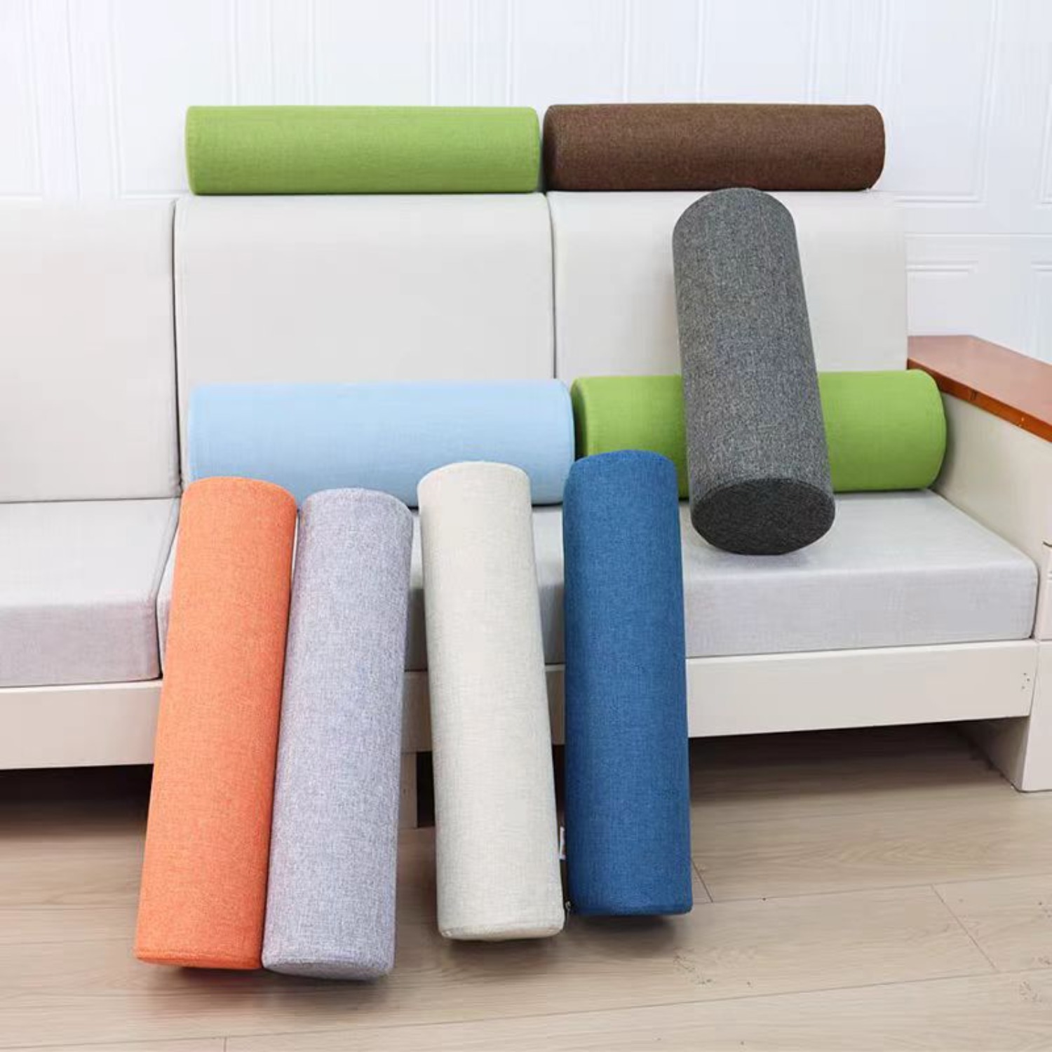10cm Diameters Linen Cylinder  - Bolster Cushion Round ulasan dan harga