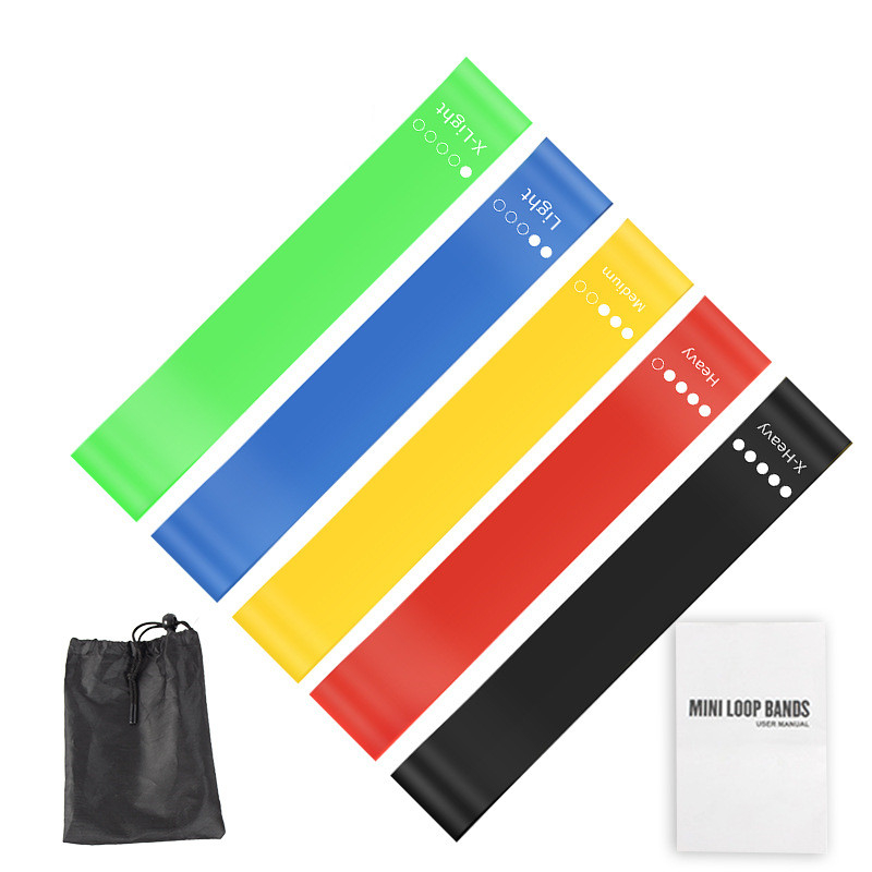 5Pcs TPE Resistance Bands Set  - Pilates Yoga Kit ulasan dan harga
