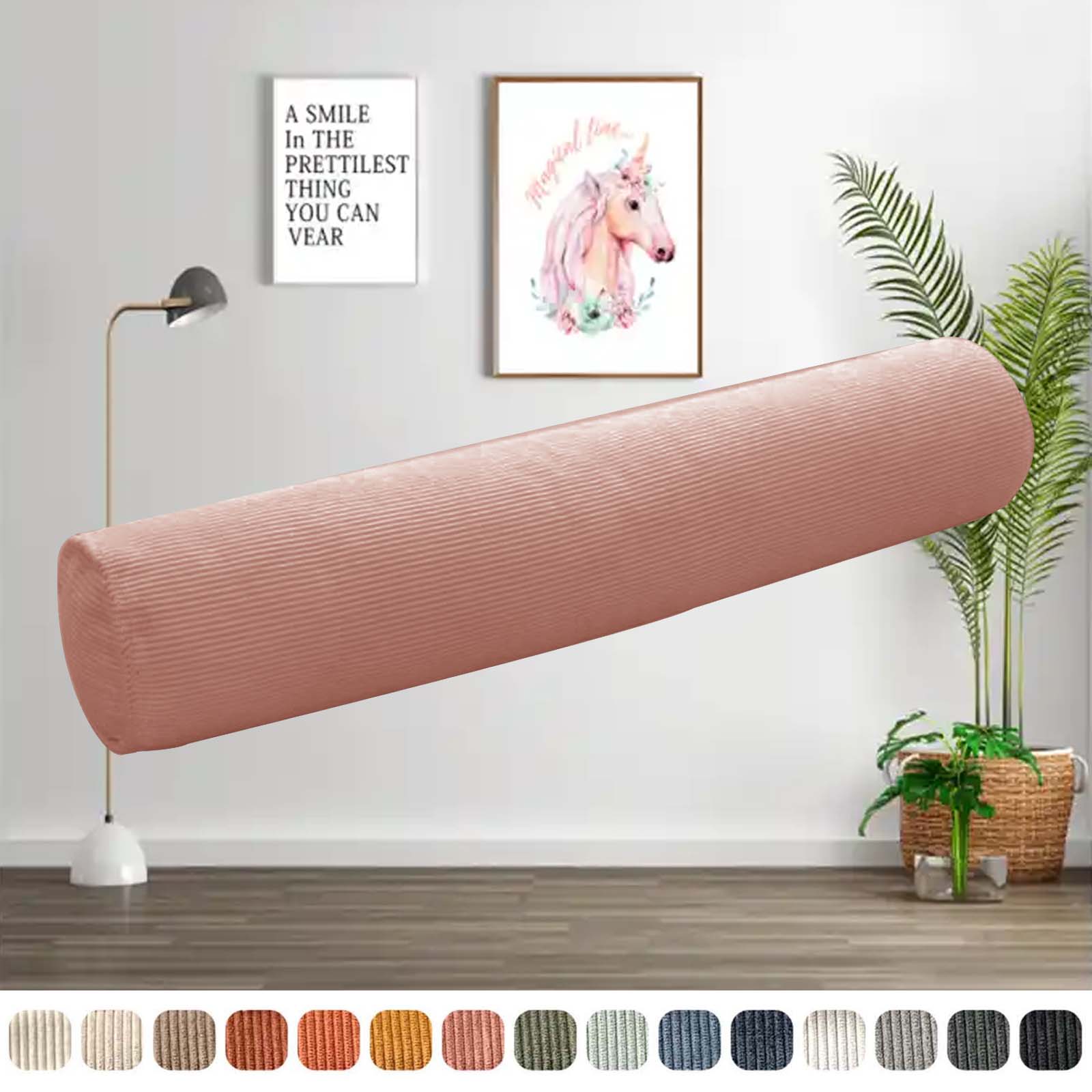 Long Round Pillow Corduroy Cyl - Bolster Cushion Round ulasan dan harga