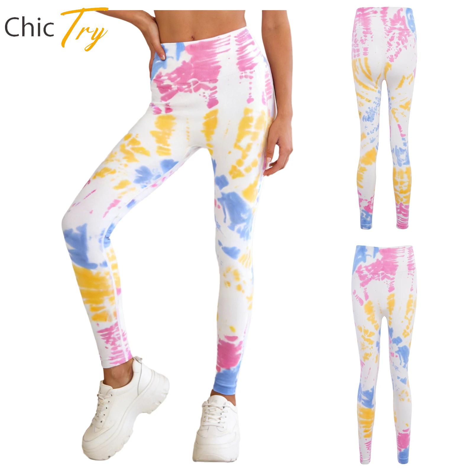 Womens Tie-Dyed Stretchy Gym Y - Pilates Yoga Legging ulasan dan harga