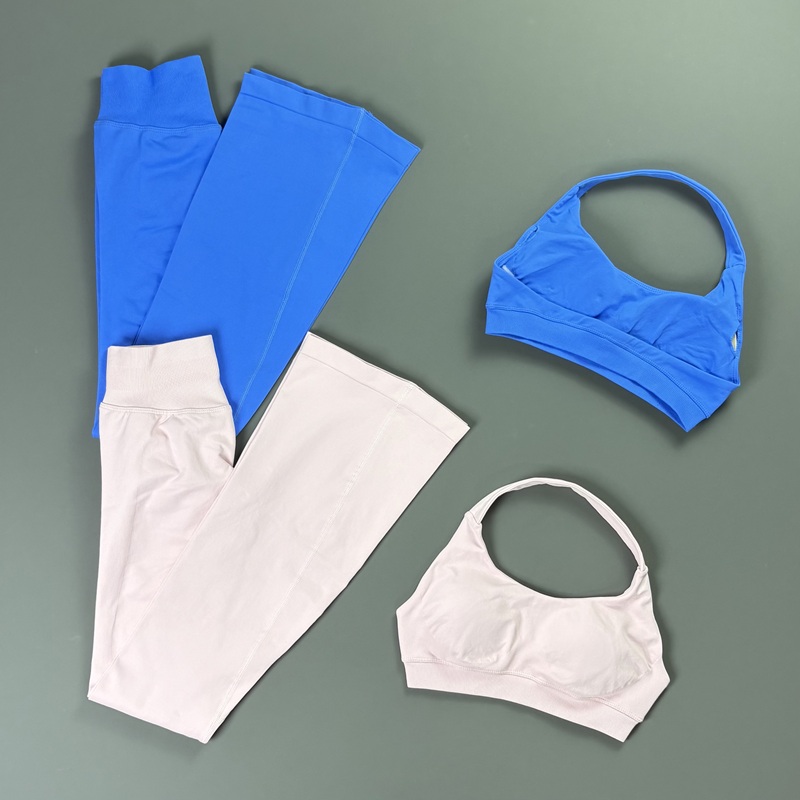 2Pcs Bell Bottom Leggings Set  - Pilates Yoga Legging ulasan dan harga